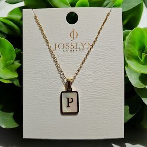 P - Gold Initial Necklace